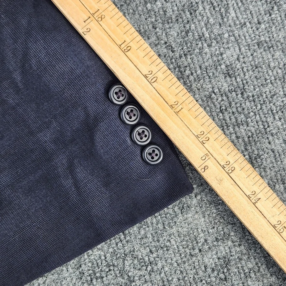 mens John Nordstrom sport coat‎ Blazer 100% Wool navy Blue LORO PIANA 110's 39 C